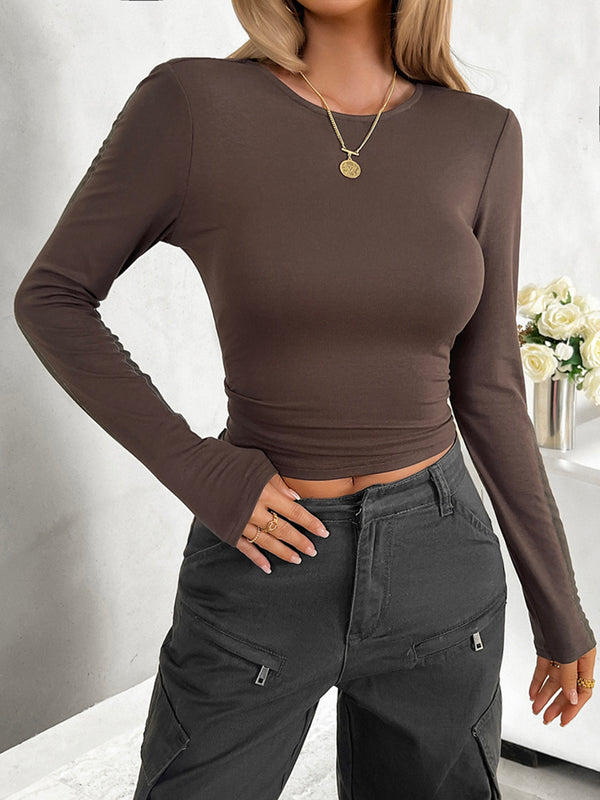 Round Neck Long Sleeve T-Shirt